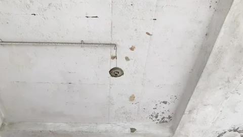 Old lamp socket sways in the wind Stock Footage 162670994