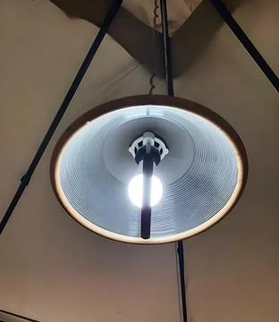 The old lamp is still on Foto stock