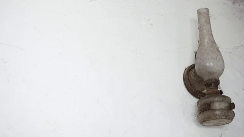 Old lamp on wall Stock Footage 88784419