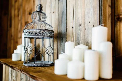 Old lamp on the wall Stock Photos