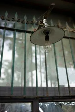 Old lamp on the wall Stock Photos
