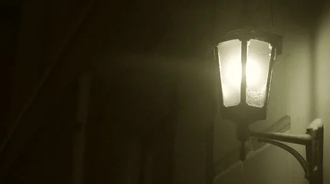 An old lantern on a wall in the winter, Sweden. Stock Footage 51856808