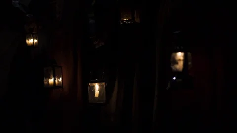 Old lanterns Stock Footage 89996132