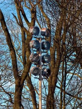 Old lanterns in the park Stock Photos