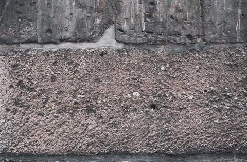 Old large stone block close-up, vintage textured background, old grungy wall, Stock Photos