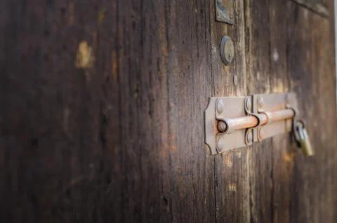 Old latch of a main door Stock Photos