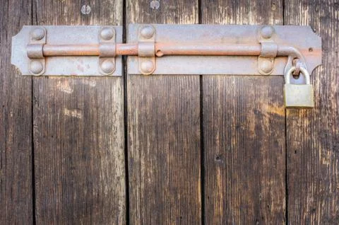 Old latch of a main door Stock Photos