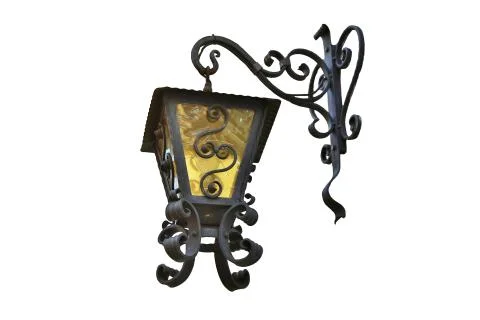 Old latern on a white background. Stock Photos