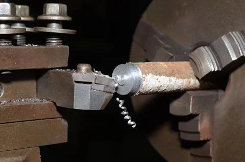 Old lathe. Foto stock