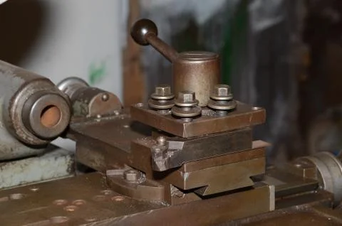 Old lathe. Foto stock