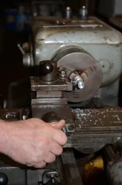 Old lathe. Stock Photos