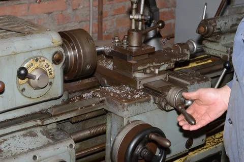 Old lathe. Stock Photos