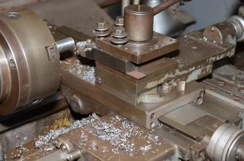 Old lathe. Stock Photos