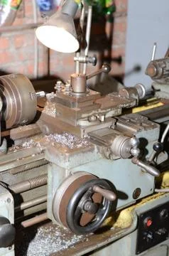 Old lathe. Stock Photos