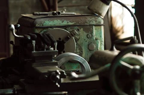 Old lathe Stock Photos