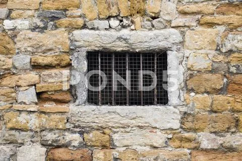 Old lattice window in wall Stock Photos