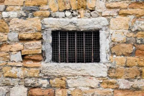 Old lattice window in wall Stock Photos