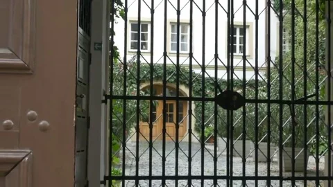 Old Latticed Gate Stock Footage 69273185