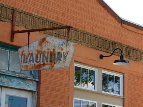 Old Laundromat Building Stock Photos