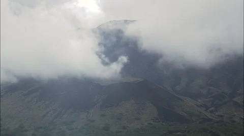 Old Lava Flows And Craters At Mount Etna Stock Footage 65385635