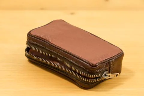 Old leather case Stock Photos