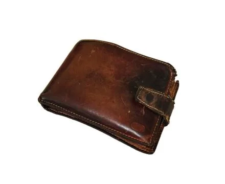 Old leather wallet Stock Photos