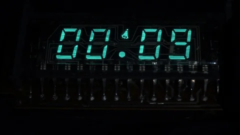 Old LED Countdown Timer Video stock 88989502
