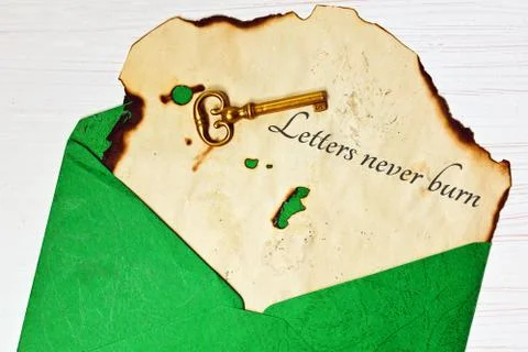 Old letter in the envelope Stock Photos