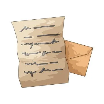 Old letter illustration Stock Illustration
