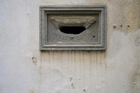 Old letterbox in the wall Stock Photos