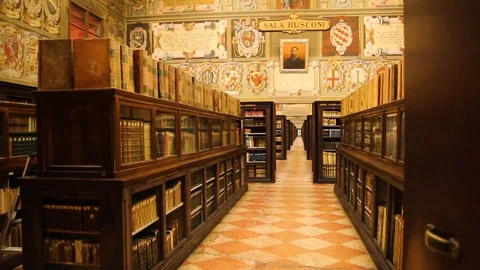 Old library Stock Footage 124584958