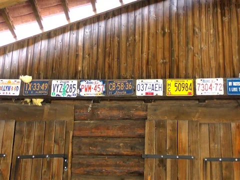 Old license plates Vidéo 73197141