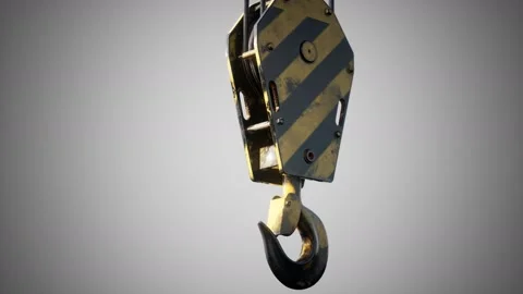 Old lifting metal crane hook Vidéo 143392319