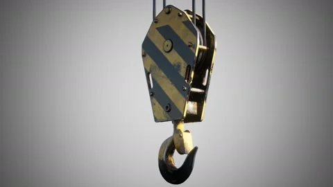 Old lifting metal crane hook Vídeo Stock 146210489