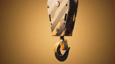 Old lifting metal crane hook 스톡 동영상 151192581
