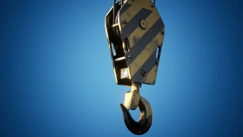 Old lifting metal crane hook Vídeo Stock 157360976