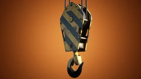 Old lifting metal crane hook 库存影片 162533898