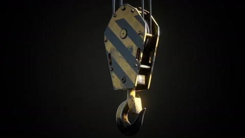 Old lifting metal crane hook 動画素材 164323606