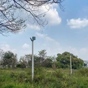 The old light pole Stock Photos