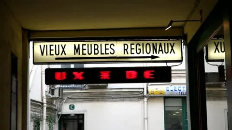 Old light sign Stock Footage 10880814