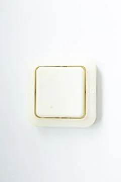 Old light switch on a white background Stock Photos