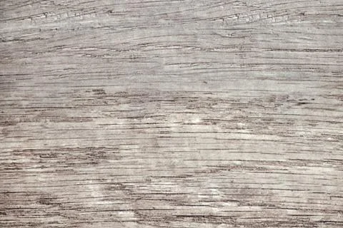 Old light wood, a flat surface with cracks and splashes, close-up. Stock Photos