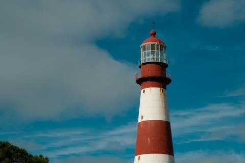 Old lighthouse on the Atlantic Ocean Stock Photos