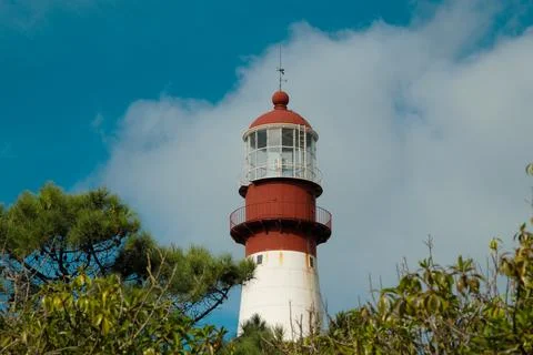 Old lighthouse on the Atlantic Ocean Stock Photos