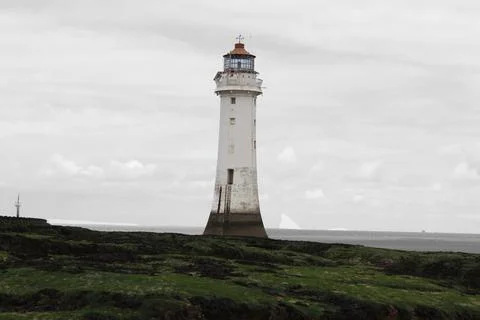 An old lighthouse at the beach Foto stock