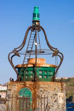 Old lighthouse in Collioure Stock Photos