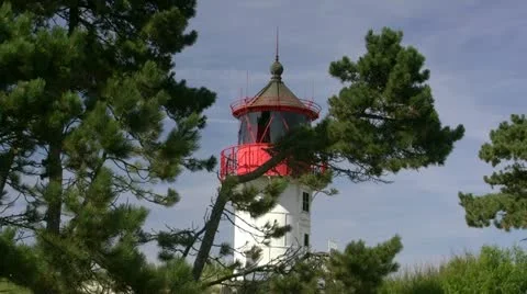Old Lighthouse on Hiddensee Island - Baltic Sea, Northern Germany 스톡 동영상 12528169
