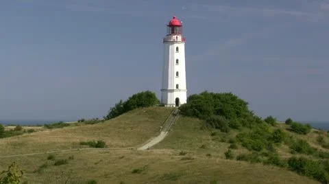 Old Lighthouse on Hiddensee Island - Baltic Sea, Northern Germany 動画素材 12528274