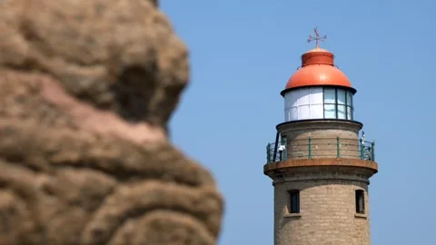 Old lighthouse. India. Panning 4K Stock Footage 323368862