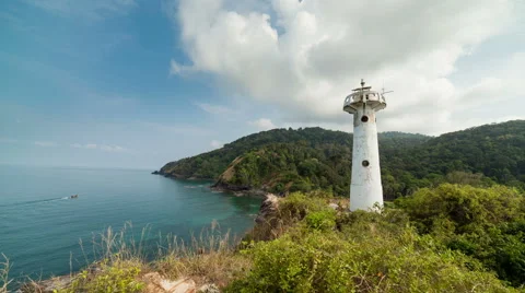 The old lighthouse on the island Video stock 59109248
